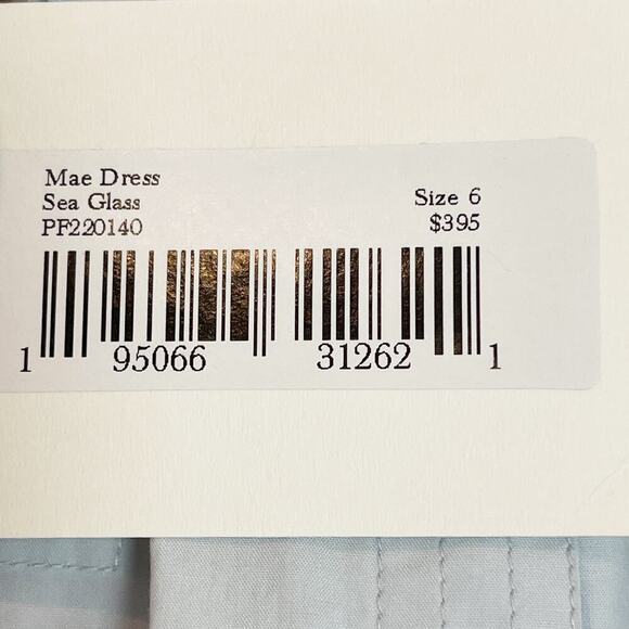 Ulla Johnson Mae Mini Dress Sea Glass Poplin Babydoll Pleated Women's Size 6 NWT - Picture 11 of 13